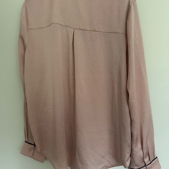 BCBGeneration rose smoke Blush Button-Down pajama top with Black Accents - Picture 12 of 12